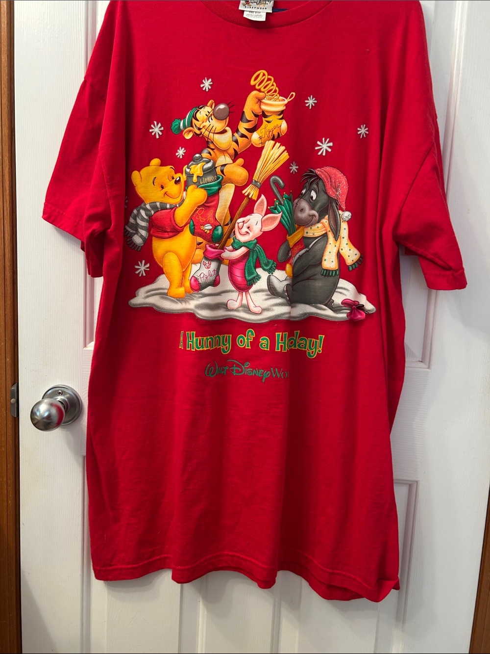 Disney Red Sleepwear Tee with Winnie the Pooh Walt Disney World